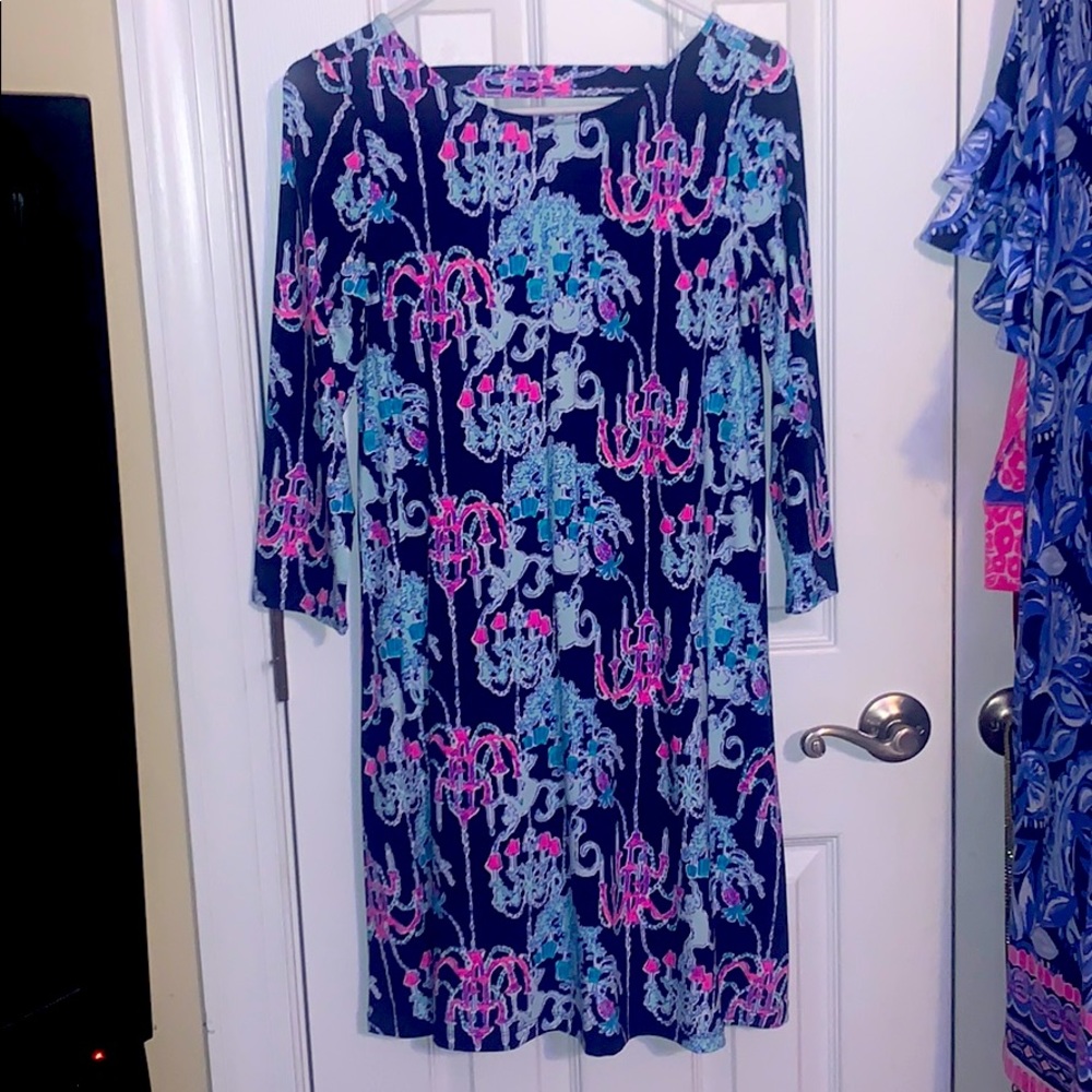 Womens Lilly Pulitzer dress 3/4 sleeve,size small!